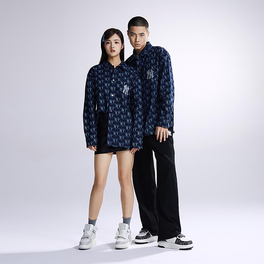 New MLB New York Yankees Denim Jacket Unisex Dark Marine Blue 3ADRM0734-50NYD