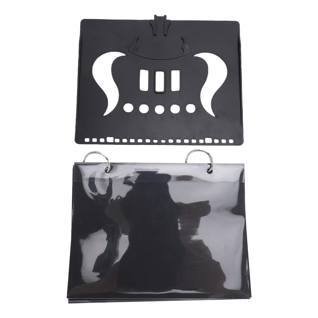 Music Sheets Holder with 5 Plastic Sheets Saxophone Clarinet Flute Trumpet Sheet Folder Lightweight Portable Music Stand