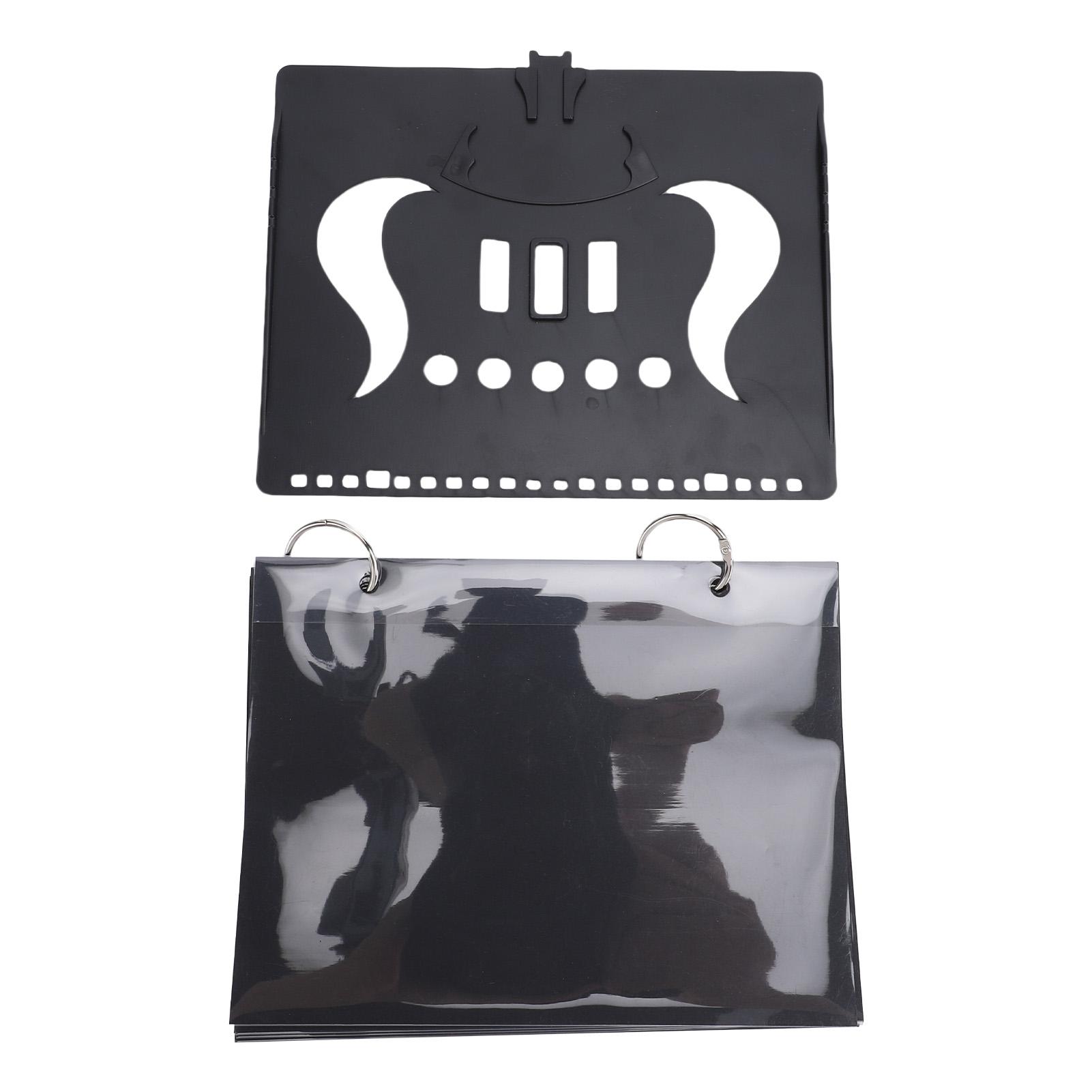 

Music Sheets Holder with 5 Plastic Sheets Saxophone Clarinet Flute Trumpet Sheet Folder Lightweight Portable Music Stand чёрный
