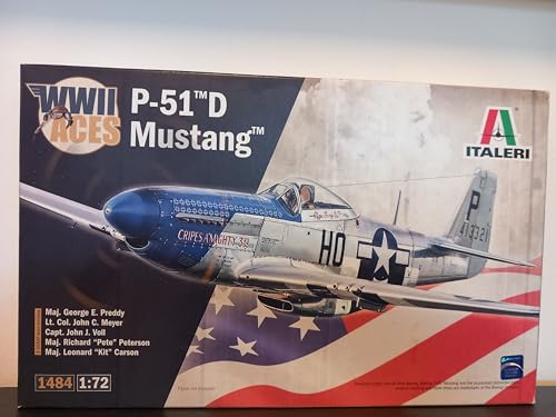 Italeri 1/72 WWII American P-51D Mustang Ace Plastic Model Kit IT1484 (Airplane)