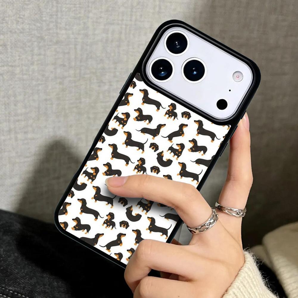 Capa Hülle für iPhone 17 Air 16 Pro Max 15 Plus 11 13 Mini 14 12 Rückseite Handyhülle Süßer Dackel Hund Heiß