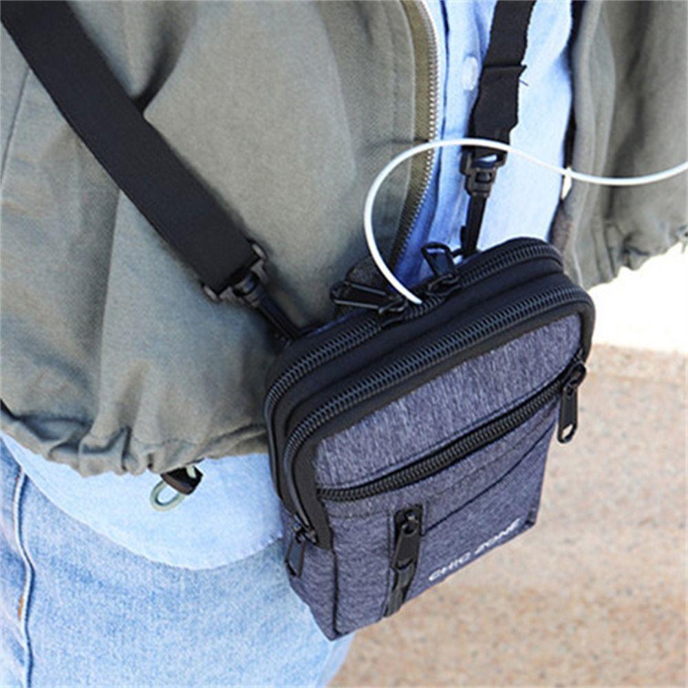 Single Double Layer Men Phone Pouch Waterproof Cellphone Bag Phone Waist Bag Outdoor Phone Storage