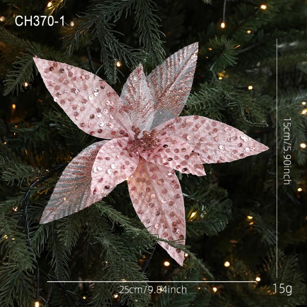 

Christmas Flower Decorative Artificial Flowers Berry Bouquet Festive Navidad Accessories For Wreath Festive Events Holiday