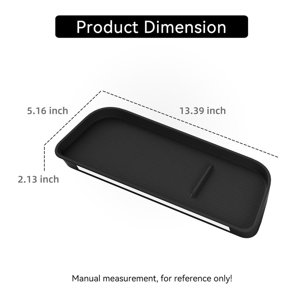 for KIA EV3 2025 2025 Dashboard Tray Organizer Display Screen Rear Storage Box Silicone Car Interior Accessories Black