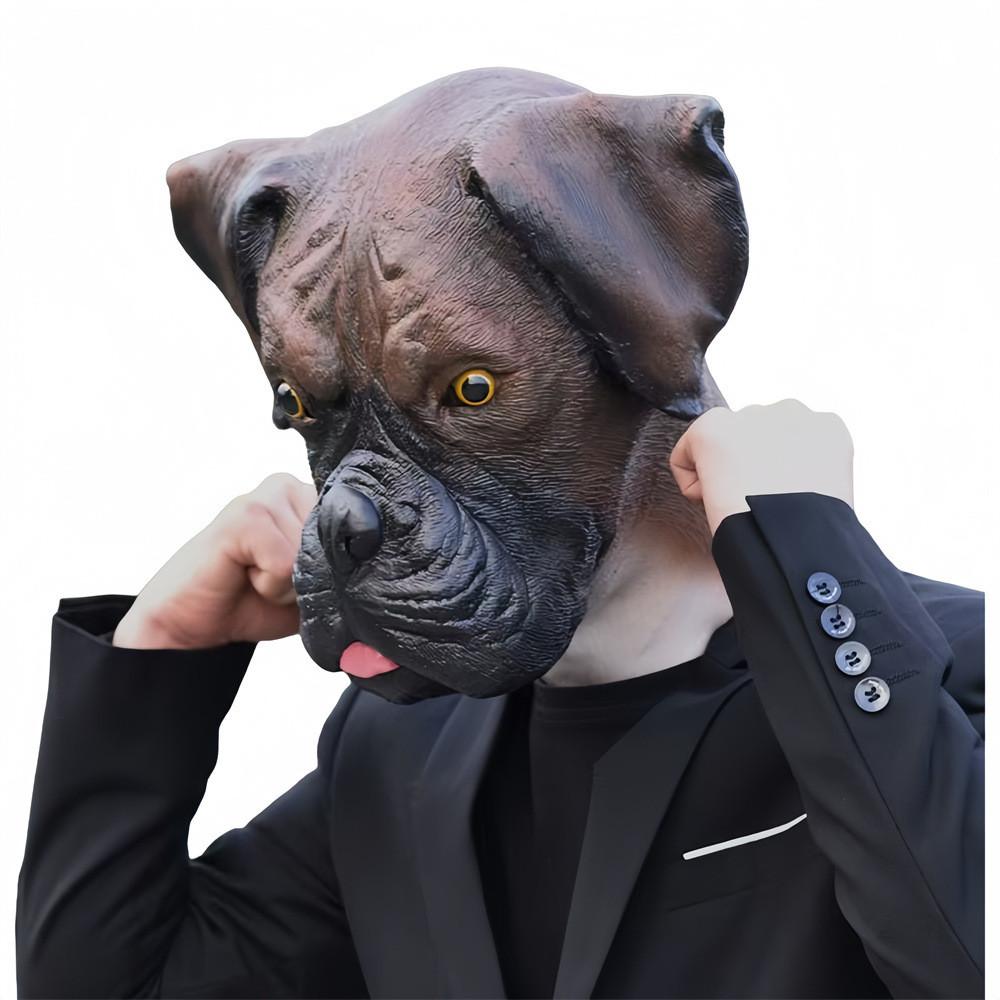 Shih Tzu Dog Head Mask Latex Role Play Toy For Birthday And Holiday Parties