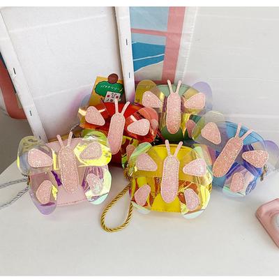 Cute Butterfly Children's Crossbody Bag Women‘s Fashion PU Leather Shoulder Clutch Bag Travel Casual Handbags Messenger Bags