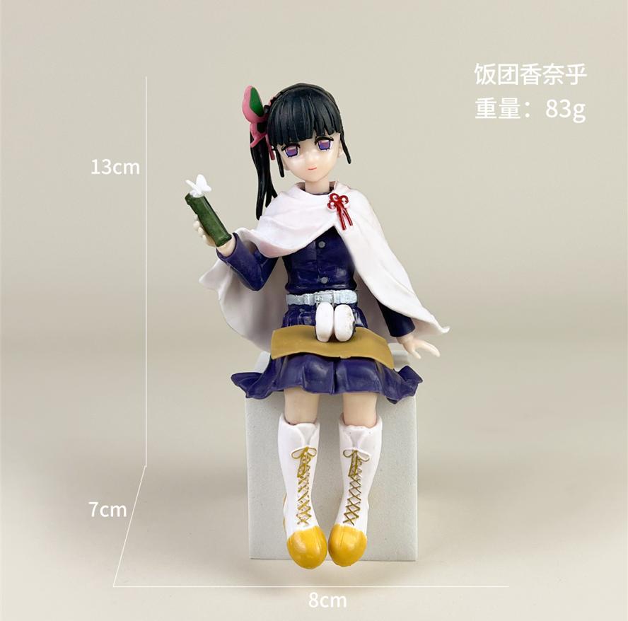 New Hot Anime Demon Slayer Figure Kamado Tanjirou Nezuko Sitting Posture Action Figure PVC Model Doll Collection Toy Gift Kids