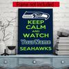 Seattle Seahawks Personalized Text Diamond Painting Round Diamond Mosaic Rhinestones Diamond Embroidery Craft Kit Wall Decor Without Frame