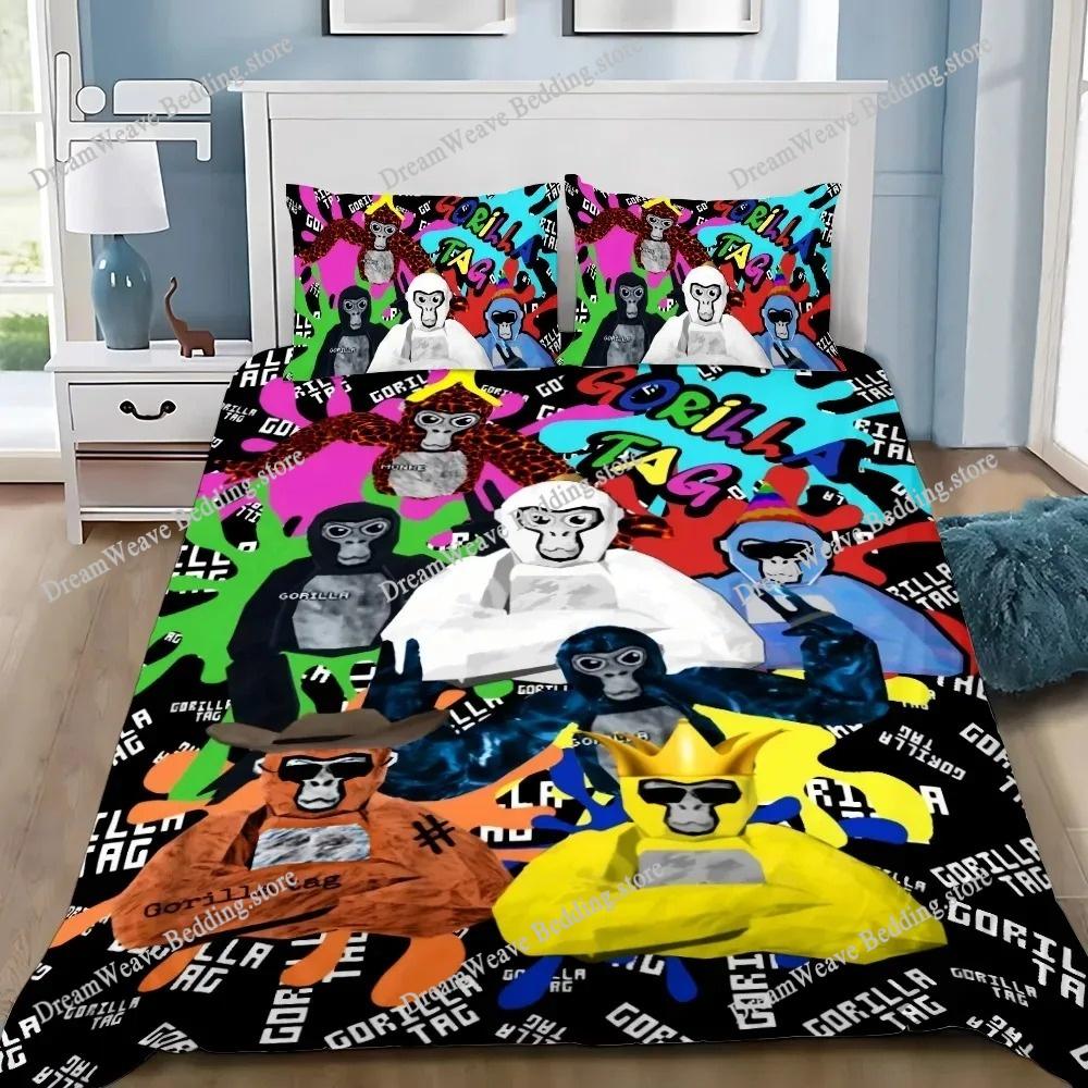 

Gorilla Tag Bedding Set Single Twin Full Queen King Size Bed Set Adult Kid Bedroom Duvet Cover Sets 3D Print Game Bed Sheet Set 70x133cm 2pcs