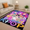 2026 New Cartoon Kpop Demon Hunters Zoey Rumi Mira Living Room Non-Slip Area Rug Carpet for Bedroom Playroom Sofa,Home Doormat