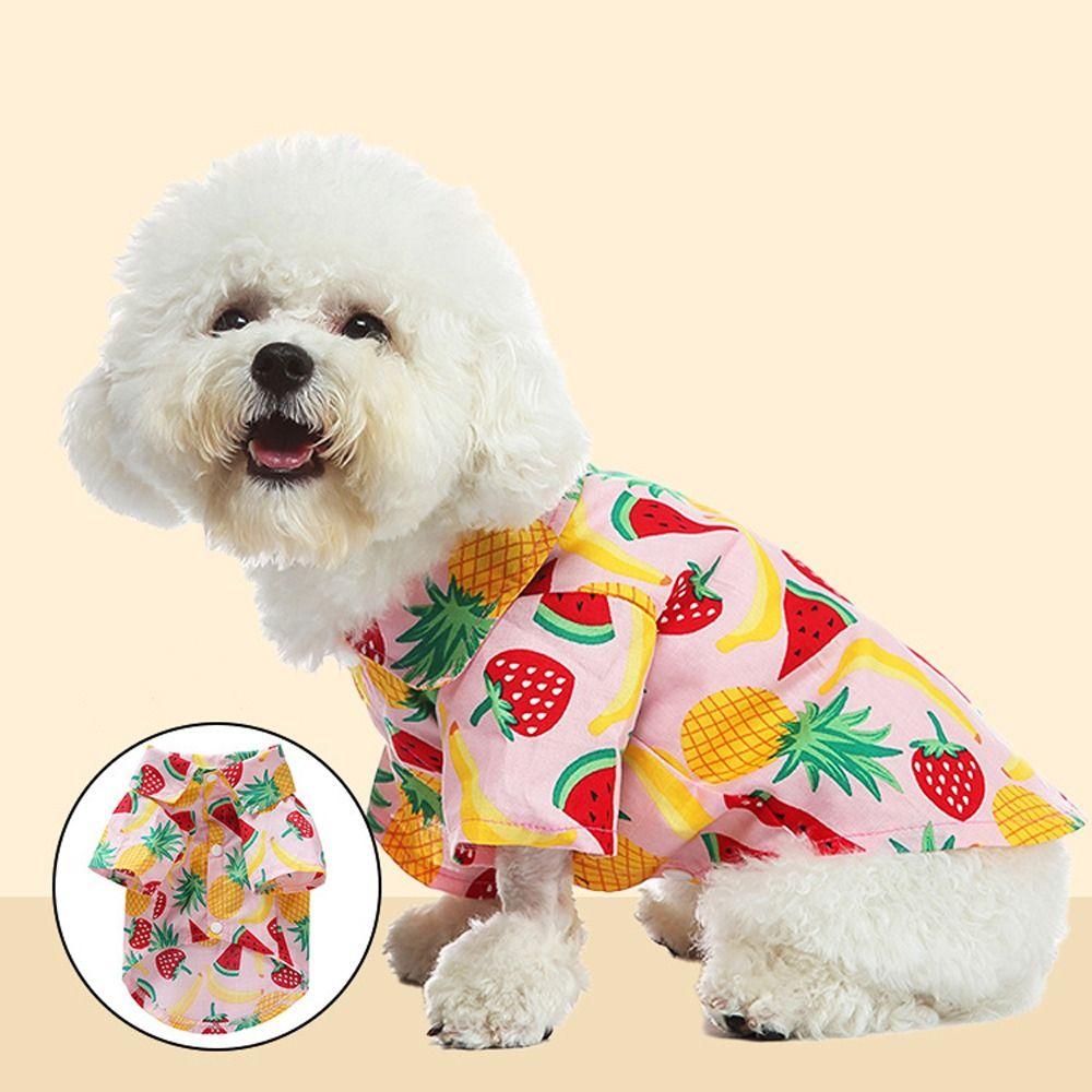Thin Fruit Printed Dog Shirts Leisure Pet Clothes Pet Accessories Dog T-shirt  Poodle Schnauzer