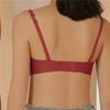 French Square Neck Jelly Strips Bra Soft Support No Steel Ring No Trace Thin Gather Underwear Women'S Comfortable Bra