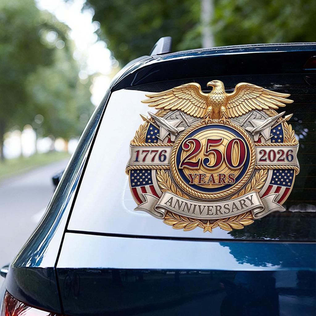 Adesivo Decorativo Eletrostático para Janela Águia-careca 250º Aniversário Dia da Independência