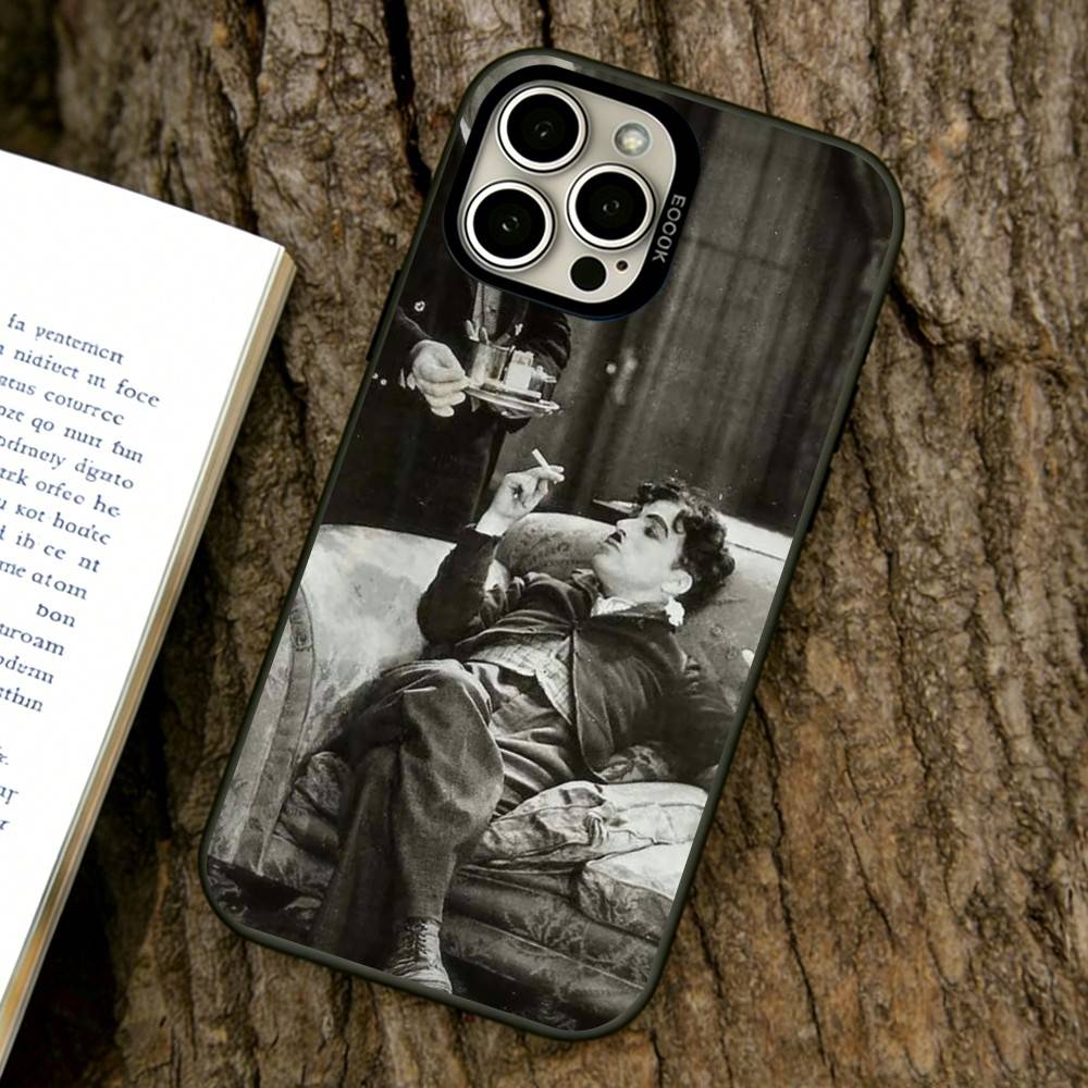 Charlie Chaplin Phone Case For iPhone 17,16,15,14,13,12,11 Plus,Pro Max,XS,Colorful Silver Phone case Funda Cover