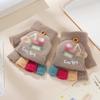 Cartoon Baby Chick Unisex Flip-Top Warm Gloves for Kids - Autumn/Winter