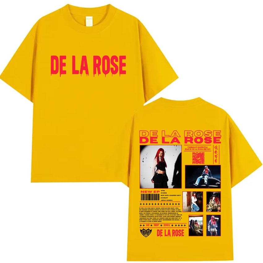 Singer De La Rose Album Graphic Print Tshirt Mens Clothes Humor High Quality Oversized Tshirt Hip Hop Casual Summer Y2K T Shirt