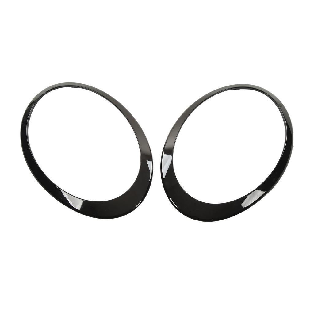 2pcs Gloss Black Headlight Surround Cover Trims Molding for Cooper Clubman F54 S JCW 2015‑2022