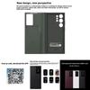 Funda Cartera de Cuero tipo Flip para Samsung Galaxy S23 Ultra con Ventana Inteligente para Uso de Negocios y Moda