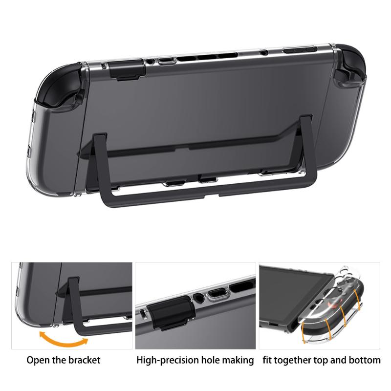 Transparent Pc Hard Case Protective Shell Cover For Ns Switch 2 Game Console Joy-Con Back Full Protector For Switch Accessories