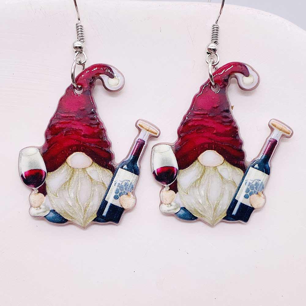 Acrylic Double-Sided Gnome Earrings for Christmas & St. Patrick's Day