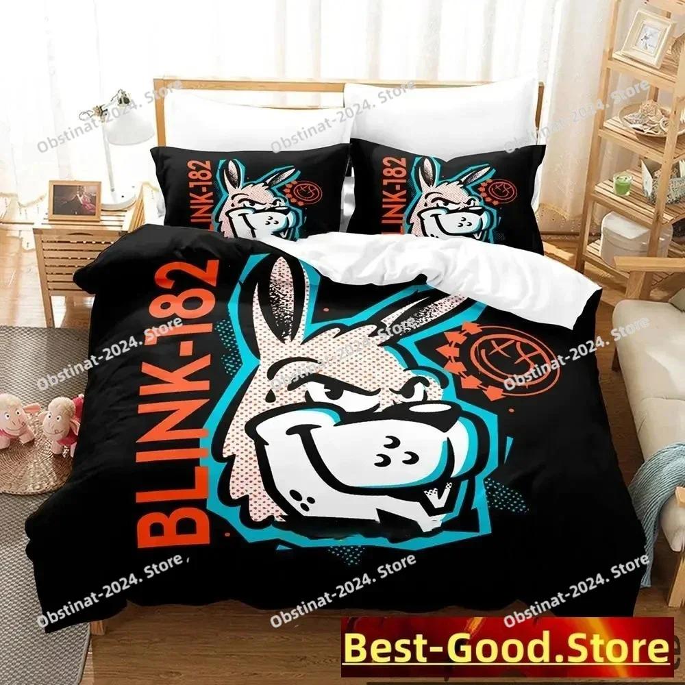 3D Fashion Blink-182 BAND LOGO Bedding Set Printed single Comforter Quilt Duvet Cover Pillow Case 3 Pieces Sets Kids Adult Size