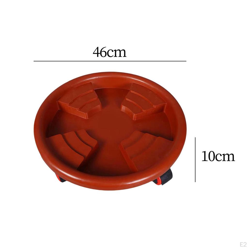 Garden Rolling Plant Stand with Wheels Multipurpose Convenient Round Flower Pot Mover Saucer