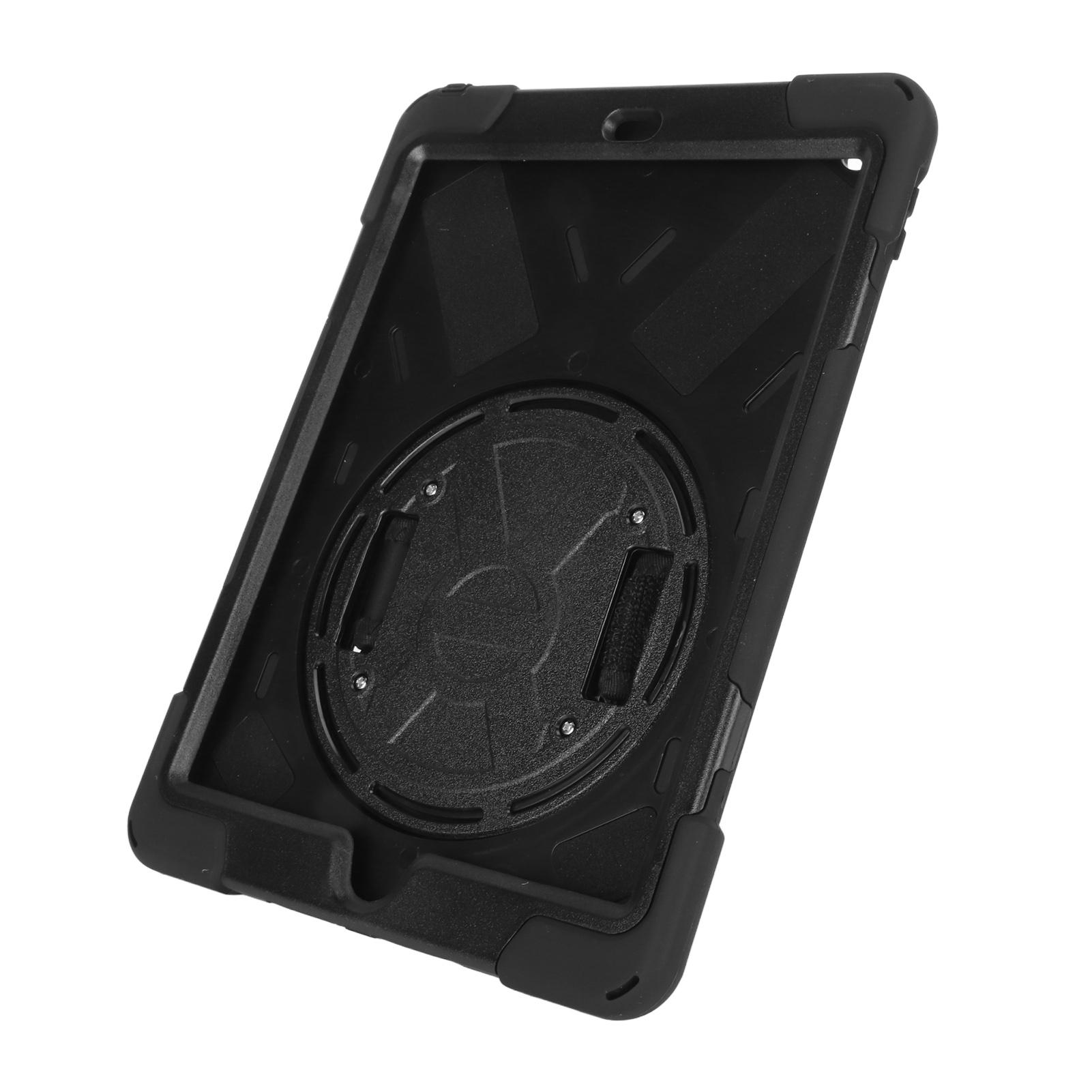 

Чехол для планшета из силикона, жесткий ПК, точные вырезы, регулируемый ремешок, вращающийся чехол-подставка для IOS чёрный