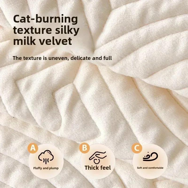 Grube pokrowce na sofę do salonu Antypoślizgowe Jednokolorowe Pluszowe Maty na Sofę Kształt L Uniwersalna Poduszka na Kanapę Ochraniacz Mebli