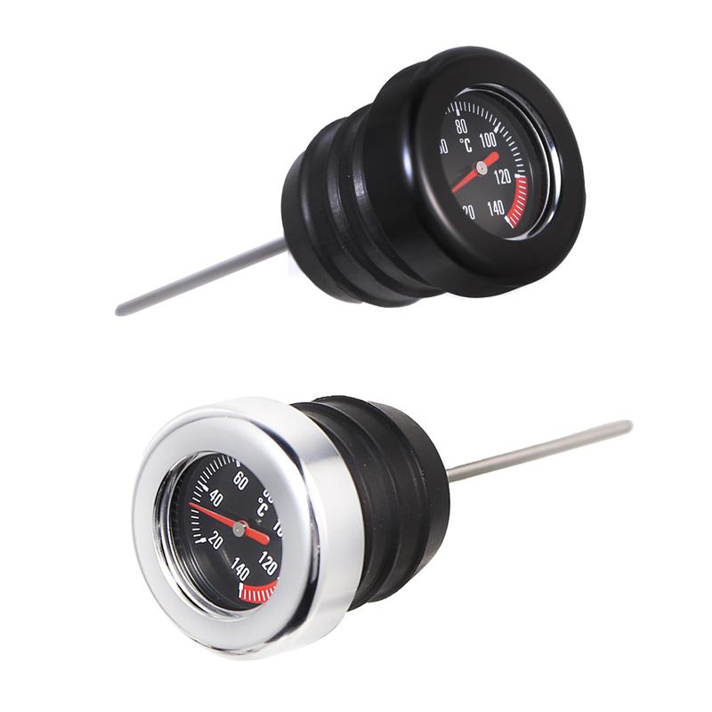 Motorcycle Black Chrome Oil Temperature Dipstick For Harley Softail Twin Cam Fat Boy Heritage Classic Slim 2000-2017