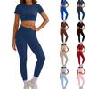 Women's Casual High-Waisted, Butt-Lifting, Skinny Yoga Pants And Outdoor Sports Long Pants Set