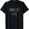 Urkomisches Namastay im Bett T-Shirt für Herren & Damen Größen T-Shirt