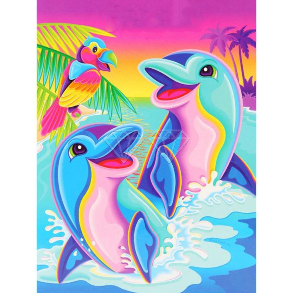 5D DIY Diamond Painting Kit Animal Unicorn Cat Dolphin Tiger Full Square&Round Diamond Mosaic Embroidery Cross Stitch Home Decor