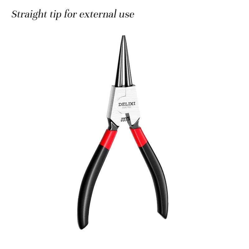 Snap Ring Pliers Circlip Pliers Internal External Ring Remover Installation Tool Pointed Mouth External Curved Expansion Pliers