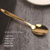Gold Stainless Steel 6-Piece Cutlery Set: Steak Knife, Fork, Dessert Spoon, Coffee Spoon - Ideal for Western Cuisine and Hotels