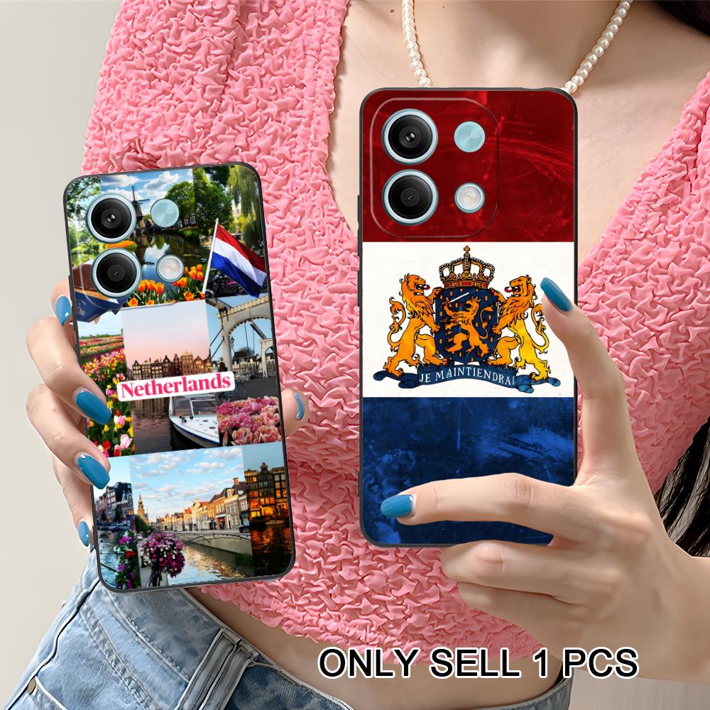 Netherland Dutch Flag Matte TPU Mobile Phone Case for Xiaomi Redmi Note 14 13 12 11 S Pro Plus 4G 5G Colorful Printing Cover