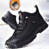 Winter Baumwollschuhe für Herren mit Plüschfutter Schneestiefel mit hohem Schaft Bequeme Rutschfeste Verschleißfeste Herrenschuhe Outdoor Freizeitschuhe