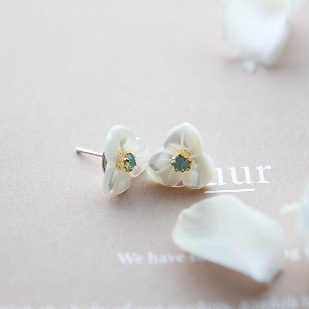 Jlauren M01994 Mint Mother-of-Pearl Earrings