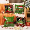 New Cartoon Printed Pillow Cover Grinch Set Pillow Green Frog Funny Sofa Cushion Cushion