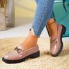 British-style Small Leather Shoe Girl's 2025 New Thick-heeled Round-toe Single Shoes with Thick Soles, Versatile Spring Loafers