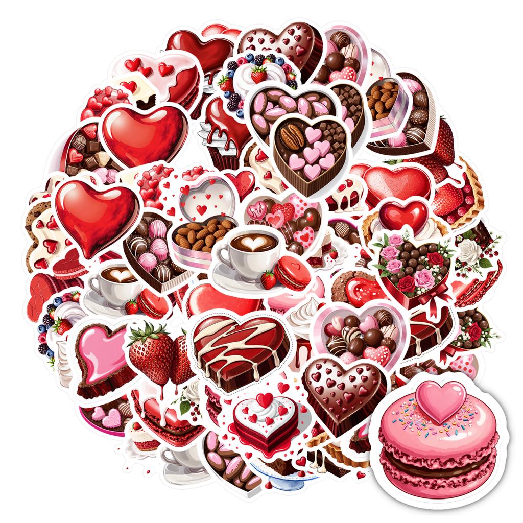 35pcs Cartoon Sweet Love Stickers Cute Valentine Stationery Stickers Stickers For DIY Phone Laptop Scrapbook Bike DIY