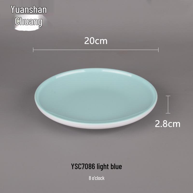 Creative Solid Color Melamine Plate – Faux Porcelain Round Tableware for Home or Hotel Use