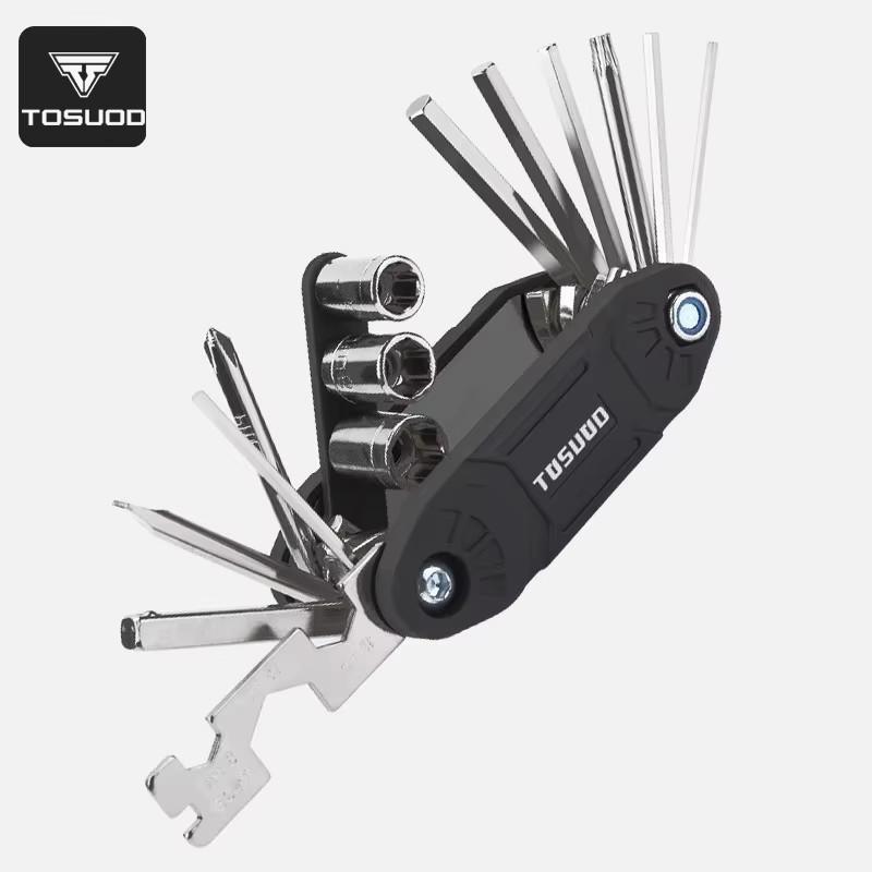 TOSUOD Lightweight Bicycle Repair Tool Hexagon ScrewdriverSuit with Wrench Socket Shop Tools Accessories