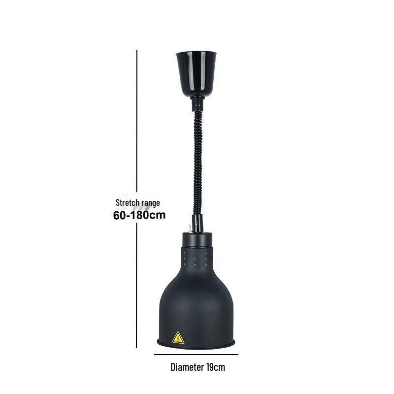 Adjustable Height Retractable Single Head Heat Lamp for Food Warming