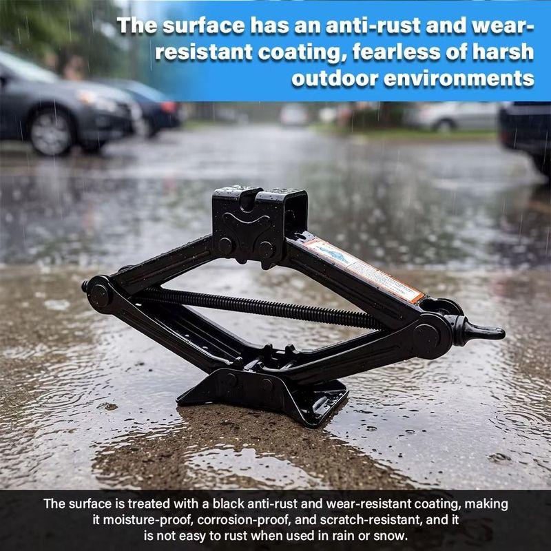 2 Ton Capacity Scissor Jack Extendable Wrench Labor-Saving Design Car Jack Crank Lift Wheel Wrench Auto Jack Car Maintenance
