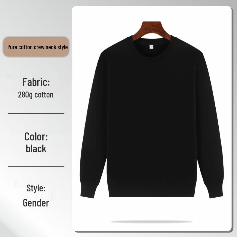 

Custom Print Long Sleeve Hoodie - Round Neck for Group Activities or Work, Spring Sales Pullover with Logo and Text. XL