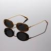 New Fashion Men Metal Small Frame Oval Sunglasses Vintage Women UV400 Sunscreen Eyeglasses High Definition Gafas De Sol