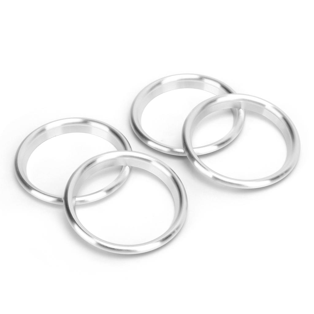 4pcs Car Console Air Outlet Ring Aluminium Alloy Silver Trim Replacement for A3 2014‑2019