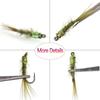 8PCS 12# Chainbead Eyes Flashback Marabou Damselfly Nymph Olive Hackle Nymphs