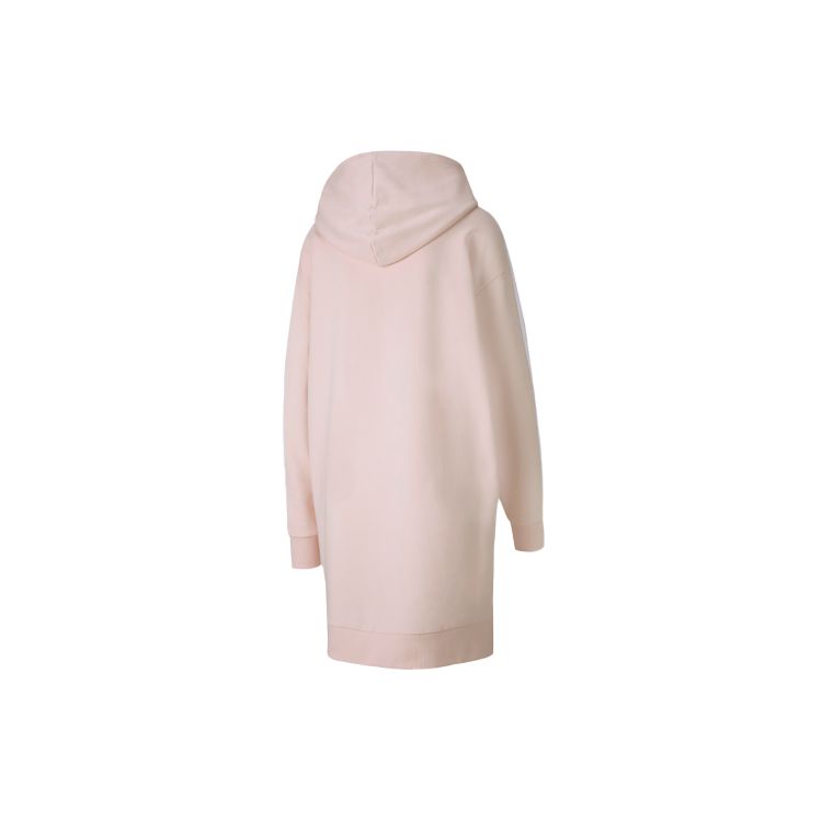 Puma Classics T7 Logo Printed Casual Hoodie Dress Women dresses Pink 597327-17