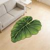 1PC Green Leaf Shaped Floor Mat, Quick-Dry Bathroom Rug, Bedroom Bedside Decorative Carpet Kitchen Door Stain Resistant Foot Mat